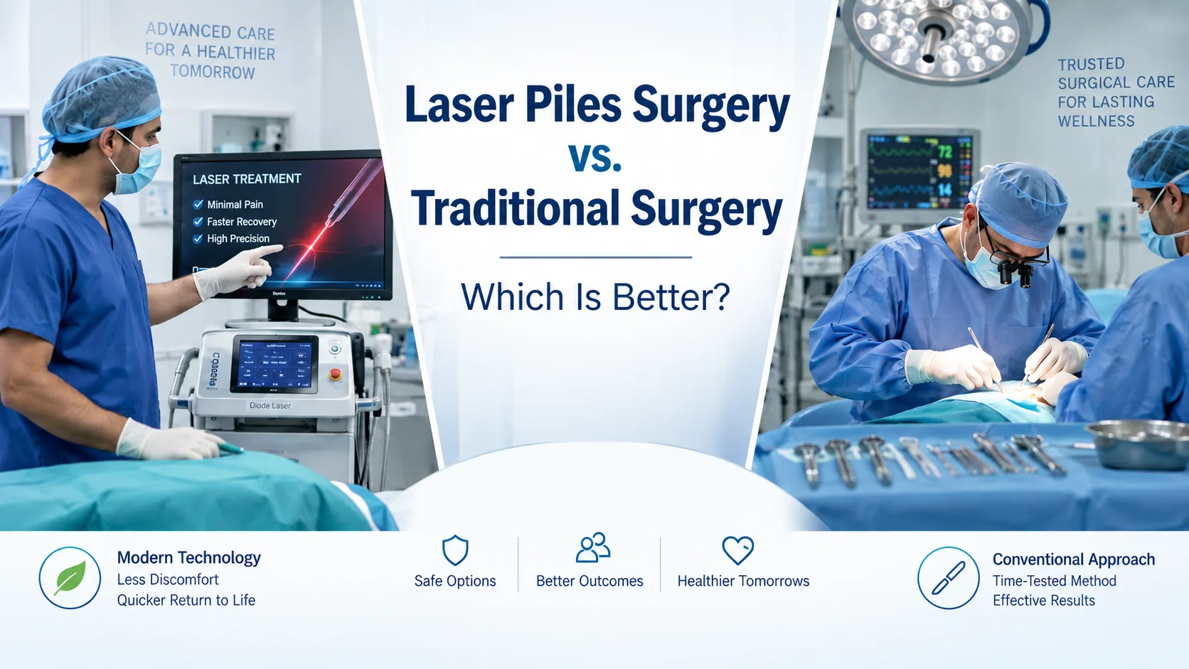 Laser Piles Surgery vs Traditional Surgery